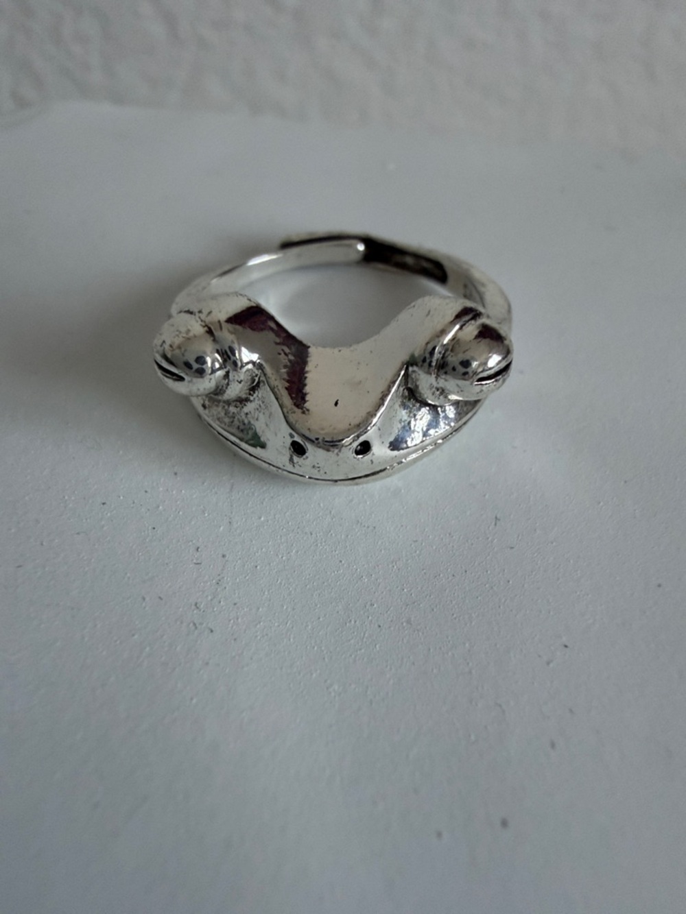 Sterling Silver 925 Frog Face Wrap Ring - Women Jewelry